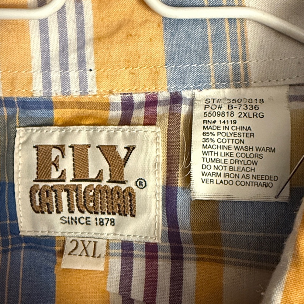 Ely Cattleman Snap Shirt 2XL - Picture 5 of 5